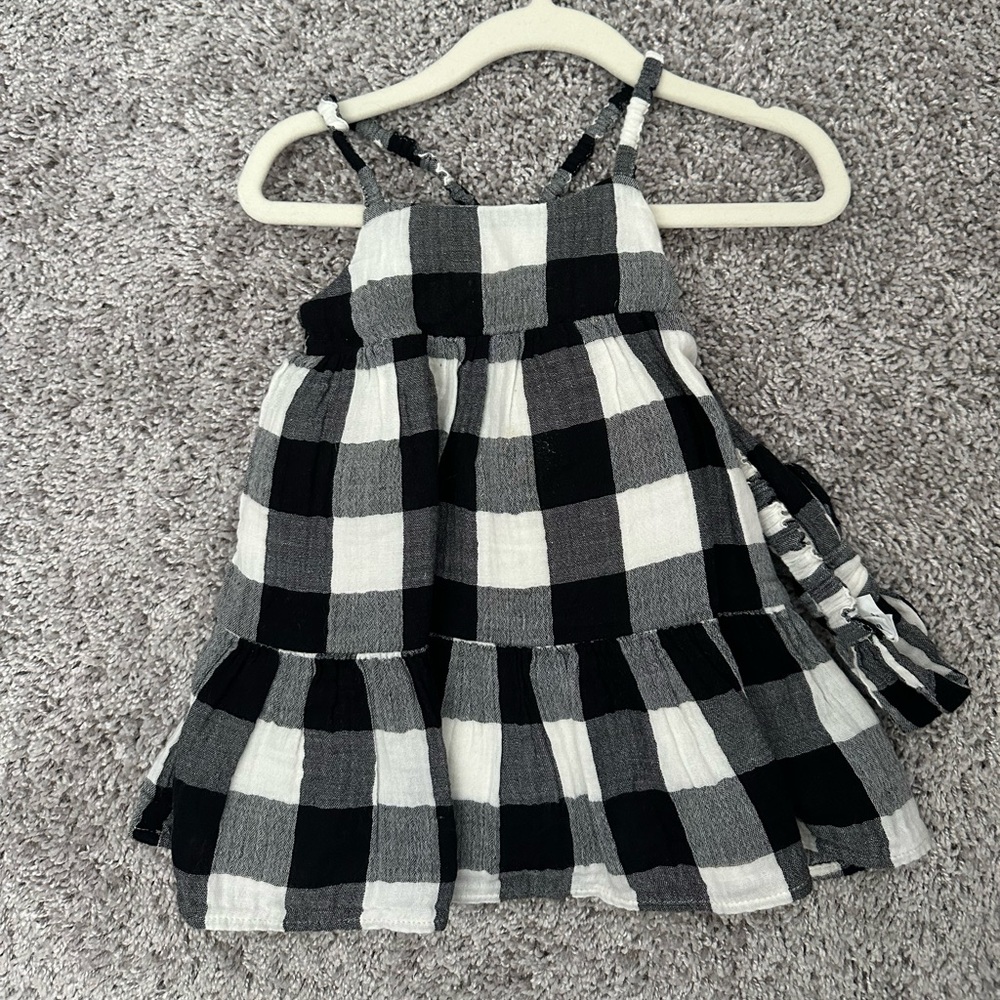 Baby Gap Black and White Check Dress - NWOT size 6-12M